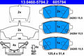 Set placute frana ATE 13.0460-5794.2