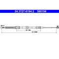 Cablu, frana de parcare 24.3727-0194.2 ATE
