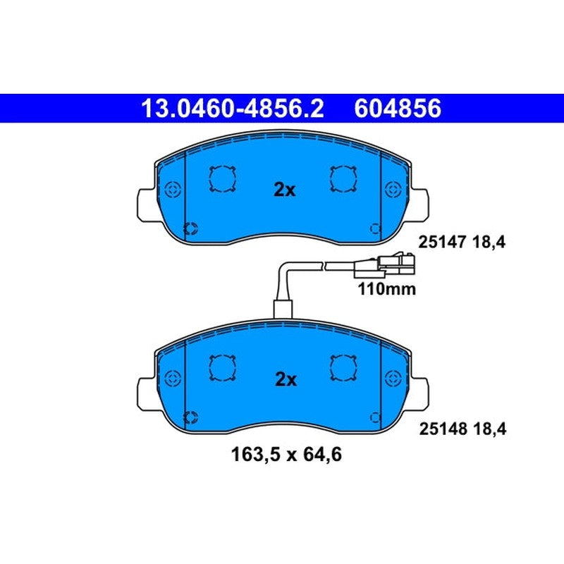 set placute frana,frana disc 13.0460-4856.2 ATE