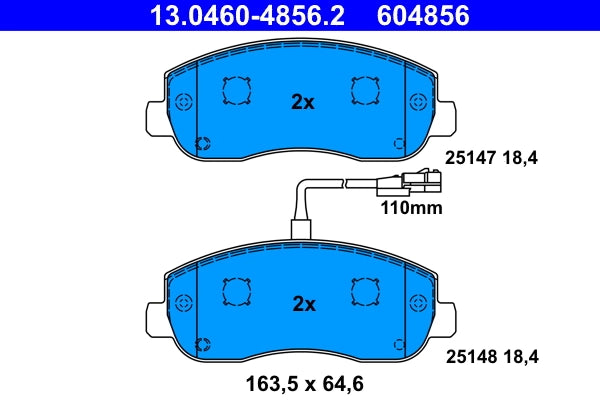Set placute frana ATE 13.0460-4856.2