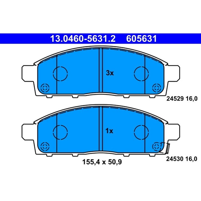 set placute frana,frana disc 13.0460-5631.2 ATE