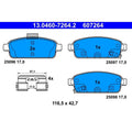 set placute frana,frana disc 13.0460-7264.2 ATE