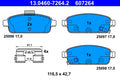 Set placute frana ATE 13.0460-7264.2