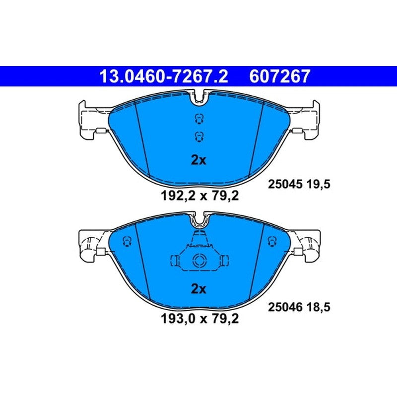 set placute frana,frana disc 13.0460-7267.2 ATE