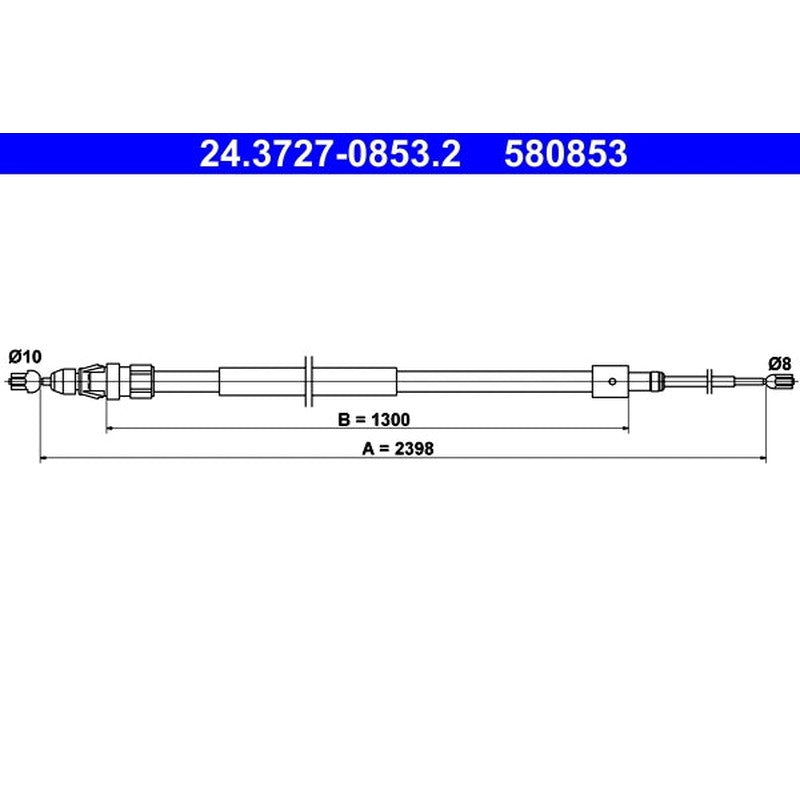 Cablu, frana de parcare 24.3727-0853.2 ATE