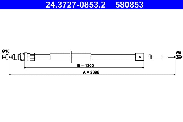 Cablu frana de mana ATE 24.3727-0853.2