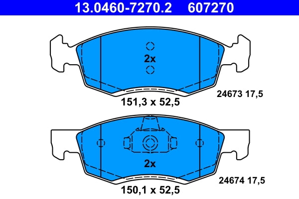 Set placute frana ATE 13.0460-7270.2