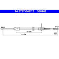 Cablu, frana de parcare 24.3727-0467.2 ATE