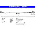 Cablu, frana de parcare 24.3727-0246.2 ATE
