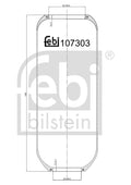 Burduf suspensie pneumatica FEBI BILSTEIN 107303