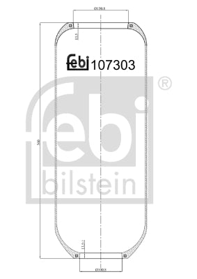 Burduf suspensie pneumatica FEBI BILSTEIN 107303