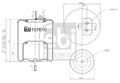 Burduf, suspensie pneumatica 107610 FEBI BILSTEIN