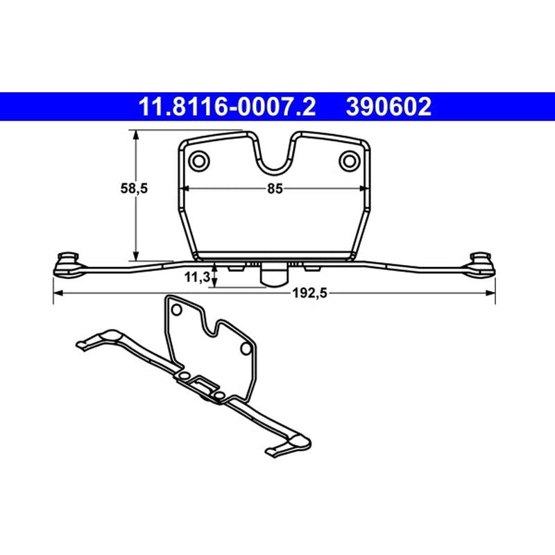 Arc, etrier frana 11.8116-0007.2 ATE
