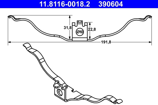 Arc etrier frana ATE 11.8116-0018.2
