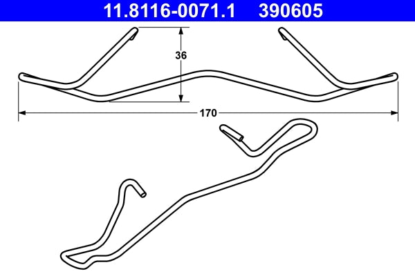 Arc etrier frana ATE 11.8116-0071.1