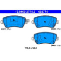 set placute frana,frana disc 13.0460-2774.2 ATE