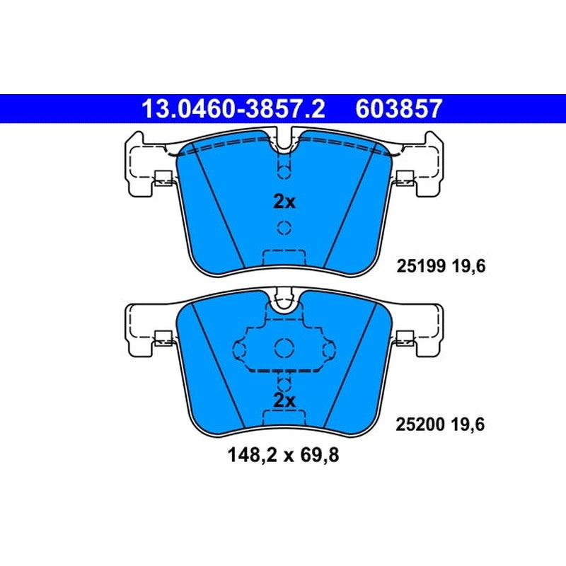 set placute frana,frana disc 13.0460-3857.2 ATE