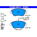 set placute frana,frana disc 13.0460-3863.2 ATE