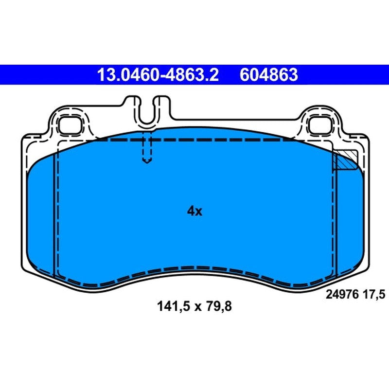 set placute frana,frana disc 13.0460-4863.2 ATE