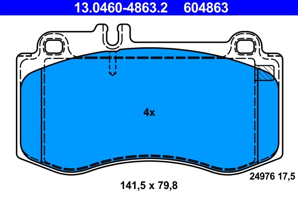 Set placute frana ATE 13.0460-4863.2
