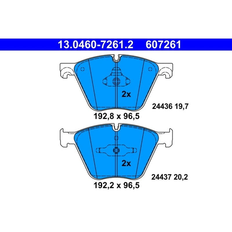 set placute frana,frana disc 13.0460-7261.2 ATE