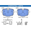 set placute frana,frana disc 13.0470-2716.2 ATE