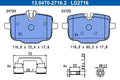 Set placute frana ATE 13.0470-2716.2