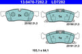 Set placute frana ATE 13.0470-7282.2