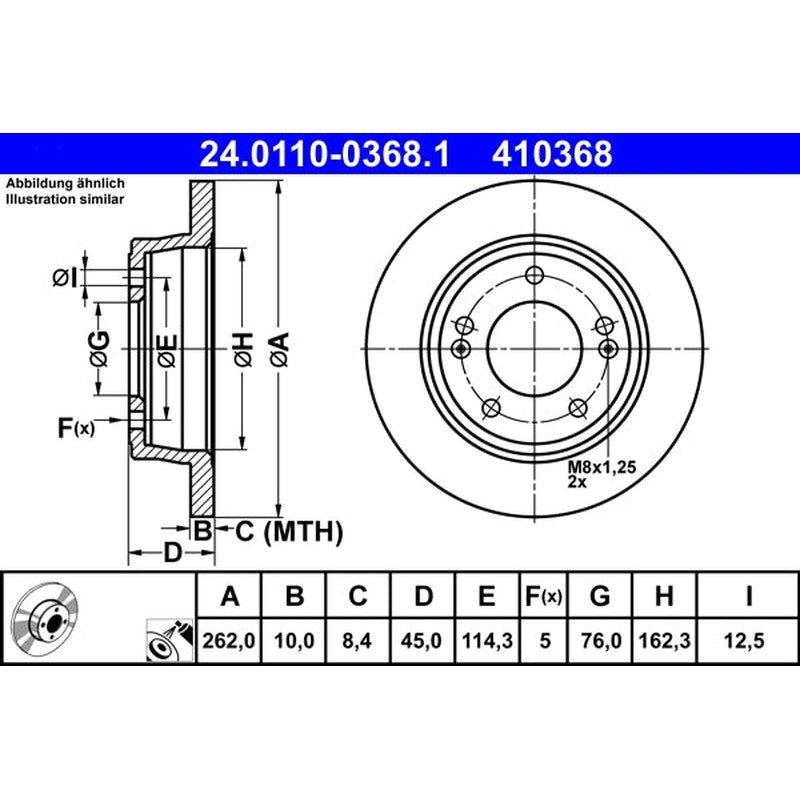 Disc frana 24.0110-0368.1 ATE
