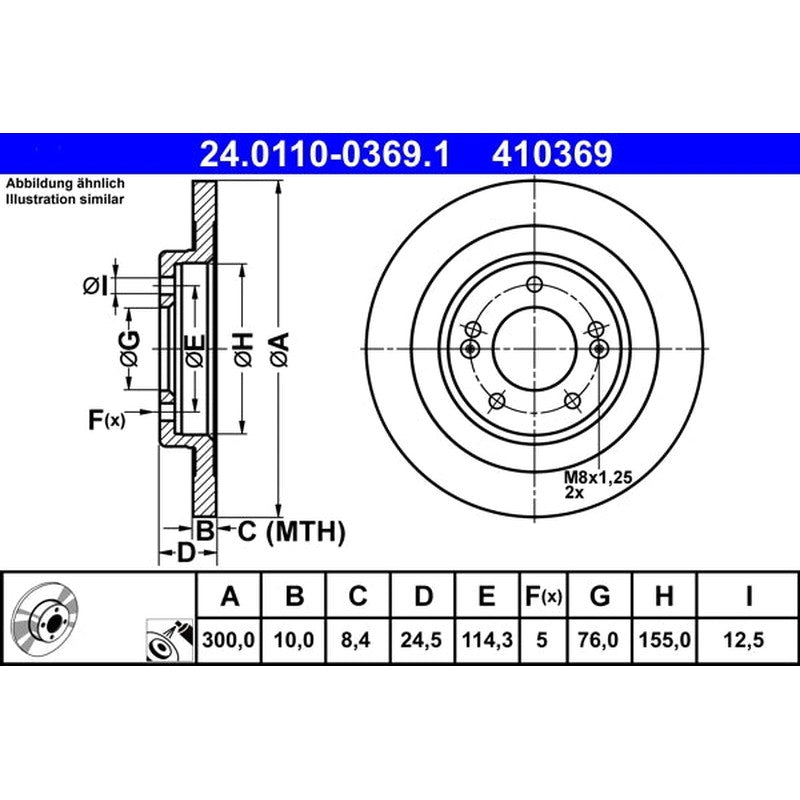 Disc frana 24.0110-0369.1 ATE