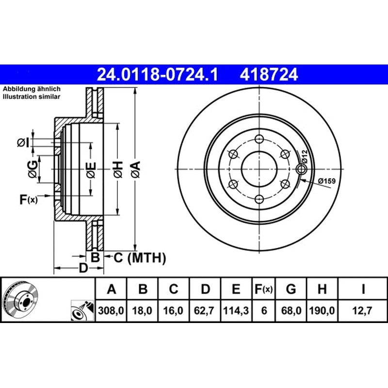 Disc frana 24.0118-0724.1 ATE