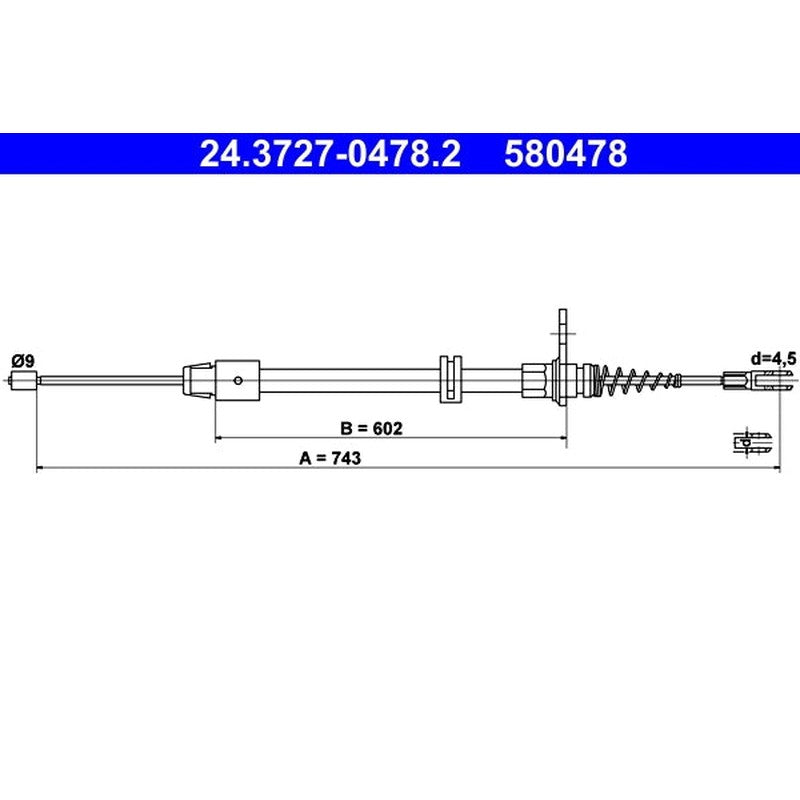 Cablu frana de mana ATE 24.3727-0478.2