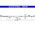 Cablu, frana de parcare 24.3727-0798.2 ATE