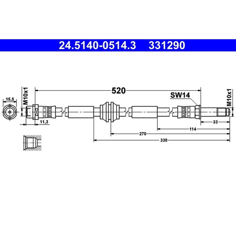 Furtun frana ATE 24.5140-0514.3