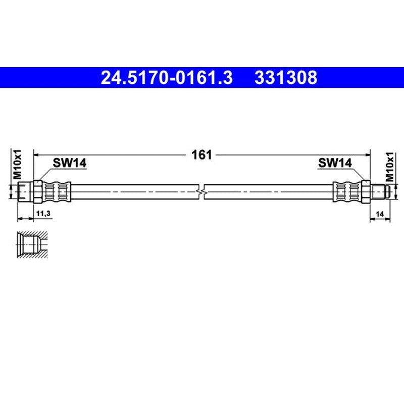 Furtun frana 24.5170-0161.3 ATE