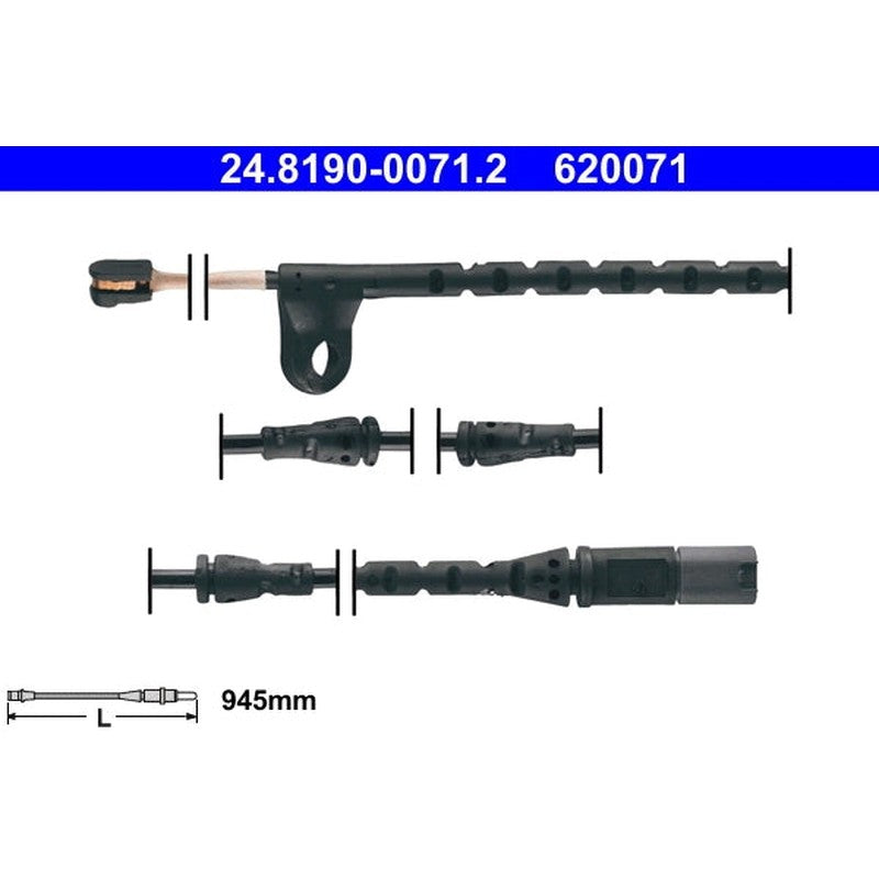 senzor de avertizare,uzura placute de frana 24.8190-0071.2 ATE