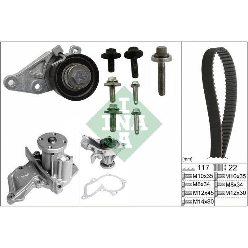Set pompa apa + curea dintata 530 0140 30 INA