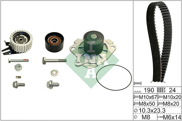 Kit distributie cu pompa apa INA 530 0624 30