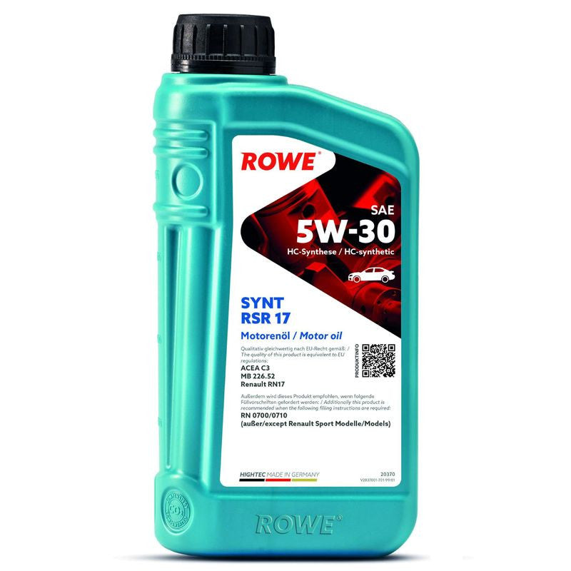 ULEI MOTOR TURISME ROWE HIGHTEC SYNT RSR 17 SAE 5W30 1L - 12719406