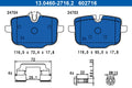 Set placute frana ATE 13.0460-2716.2