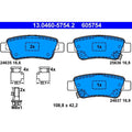 set placute frana,frana disc 13.0460-5754.2 ATE