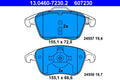 Set placute frana ATE 13.0460-7230.2