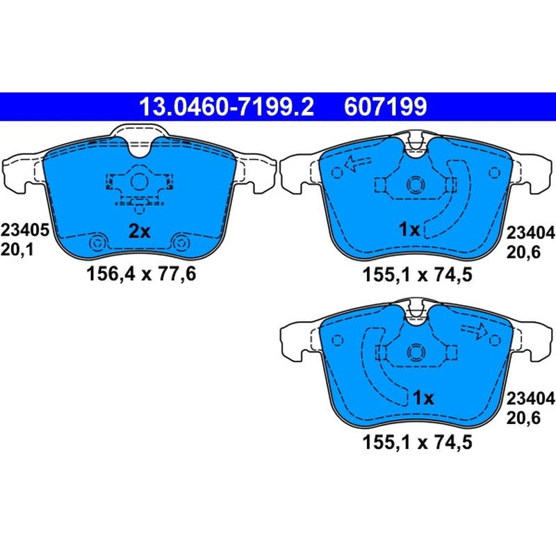 set placute frana,frana disc 13.0460-7199.2 ATE