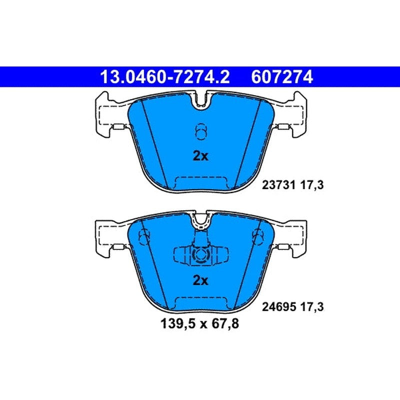 set placute frana,frana disc 13.0460-7274.2 ATE