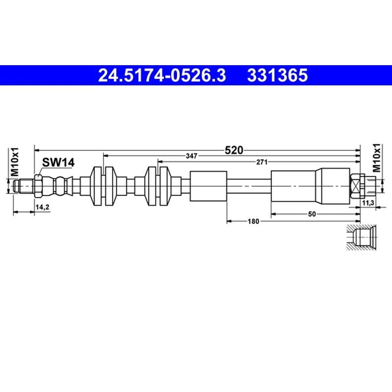 Furtun frana 24.5174-0526.3 ATE