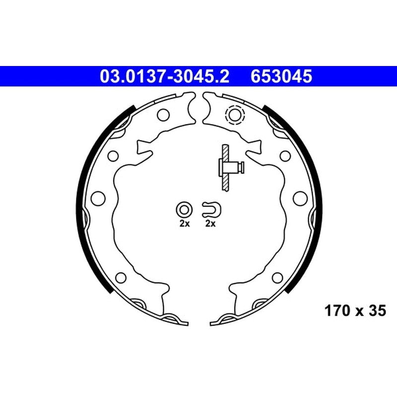 Set saboti frana, frana de mana 03.0137-3045.2 ATE