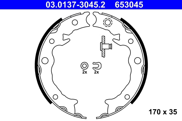 Set saboti frana de mana ATE 03.0137-3045.2