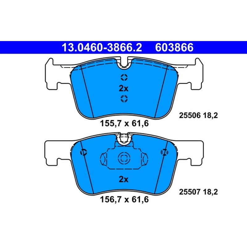 set placute frana,frana disc 13.0460-3866.2 ATE