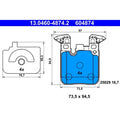 set placute frana,frana disc 13.0460-4874.2 ATE