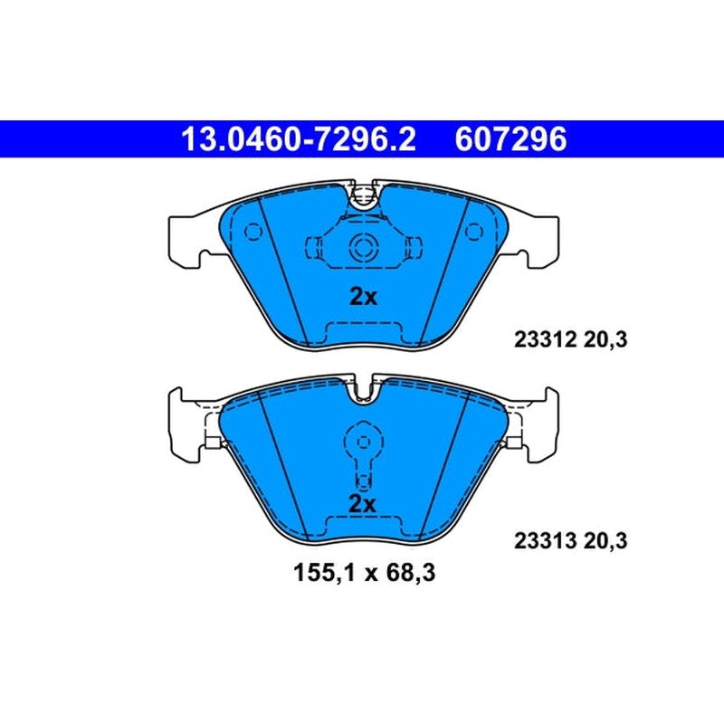 set placute frana,frana disc 13.0460-7296.2 ATE